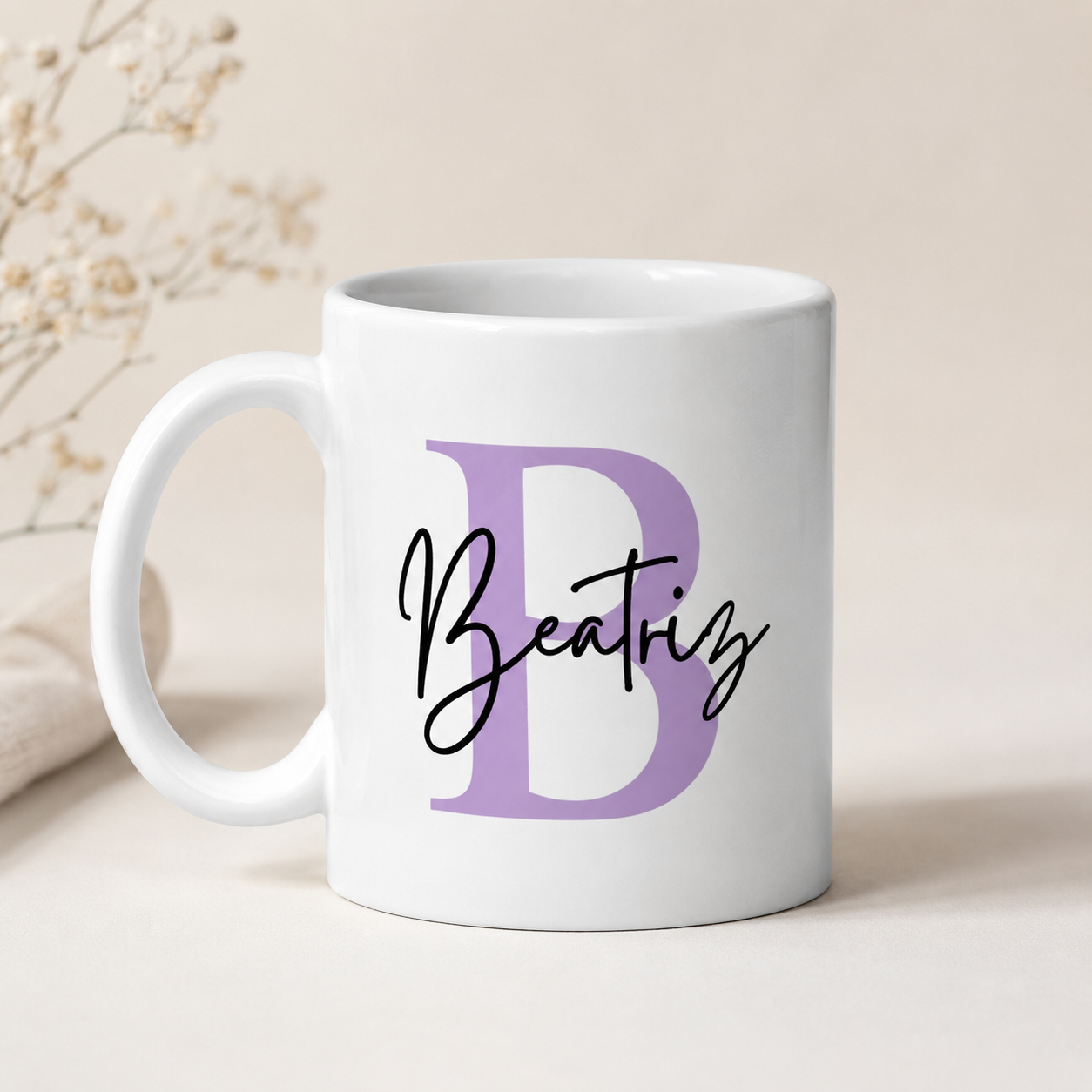 Taza Inicial y Nombre