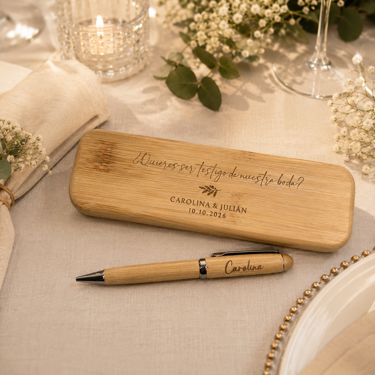 Estuche Bolígrafo Madera