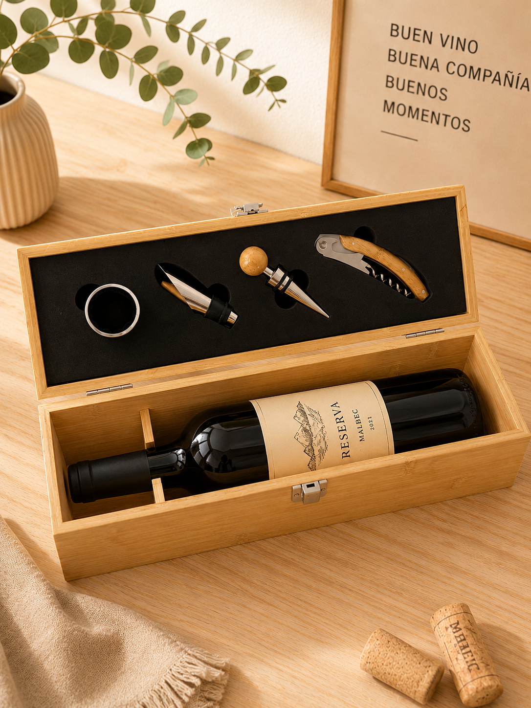 Estuche Botella Set de Vino