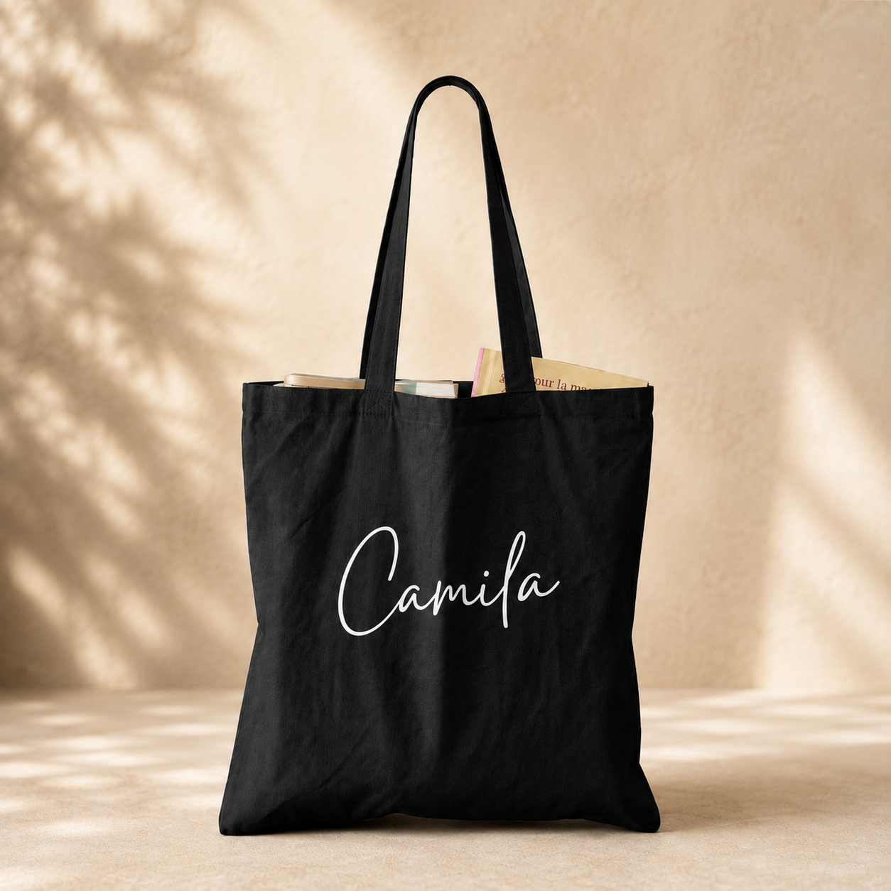 Tote Bag Algodón Negra 8oz - Imagen 2